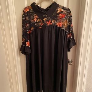 Lace embroidered dress, 3X